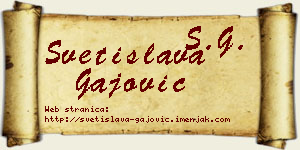 Svetislava Gajović vizit kartica